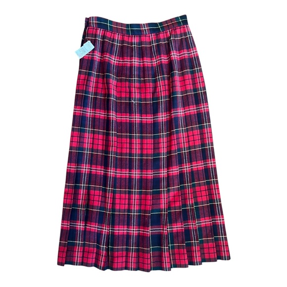 Vintage Deadstock Tartan Maxi Wool Skirt Talbots 4P - Picture 1 of 5